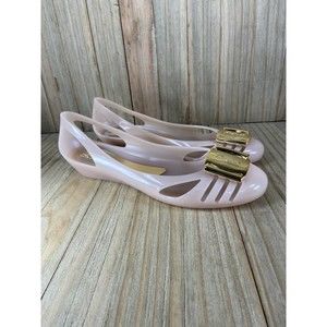 Salvatore Ferragamo Bermuda Macaron Women's Size 8 Jelly Ballet Flats Shoe